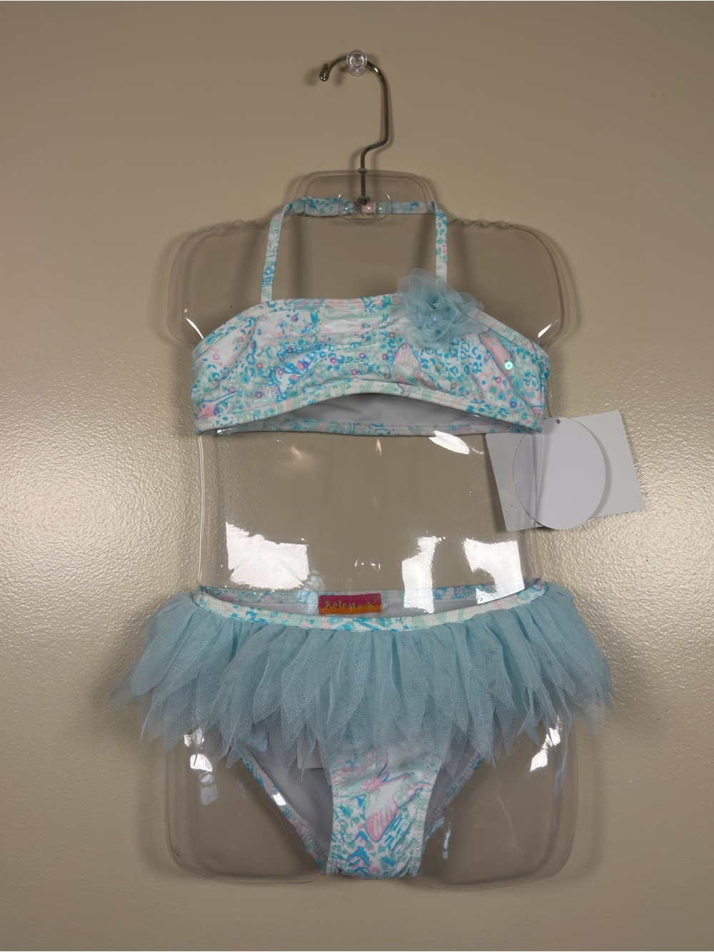 Kate Mack Light Blue Floral Tulle Bikini